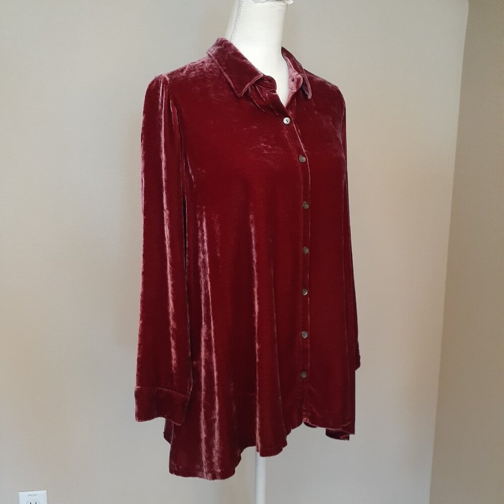 J. Jill Crushed Velvet Tunic Top